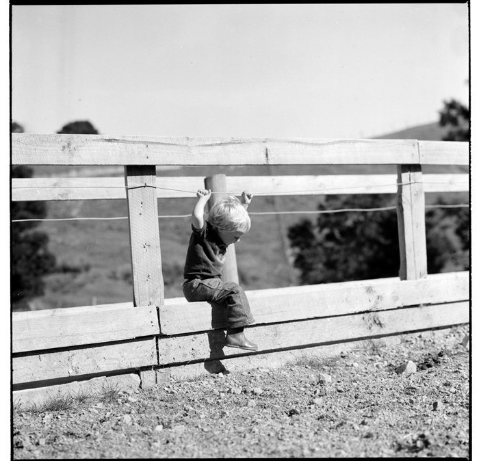 A child in a fence