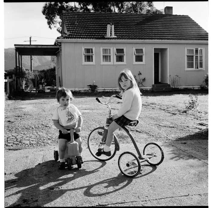 A child on a tricycle