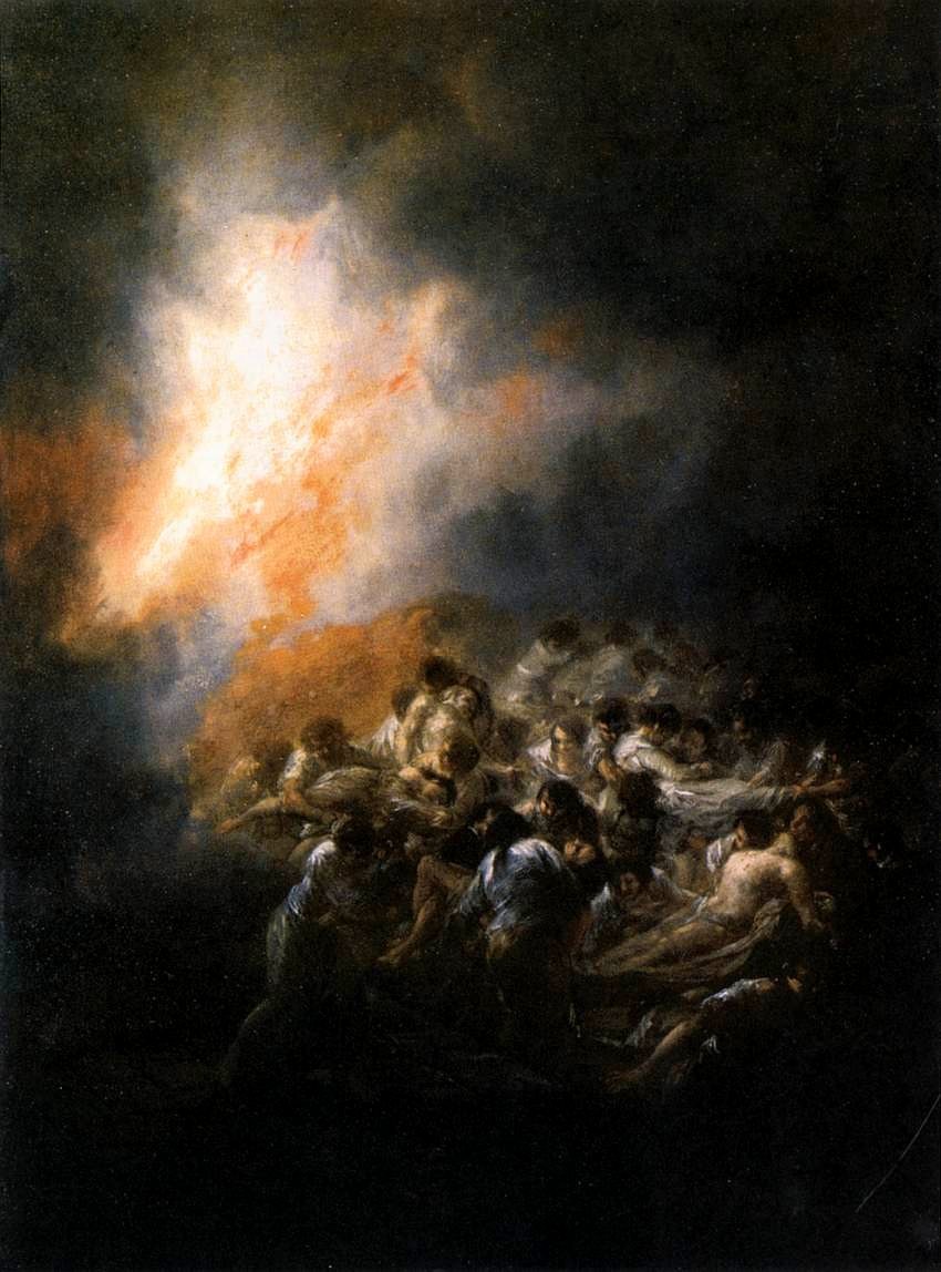 Un Incendio by Goya